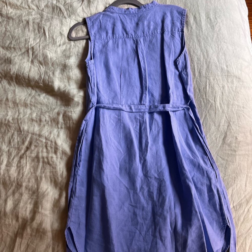 L.L. Bean Blue Sleeveless Dress - Picture 3 of 3